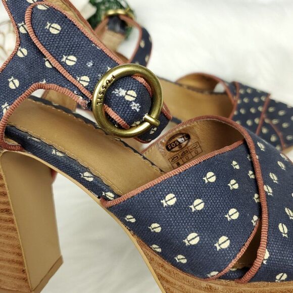 Fossil Ladybug Canvas High Heels Platform - Picture 6 of 12